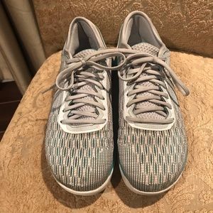 Reebok Nanos, Size 9, blue/white/silver, GUC